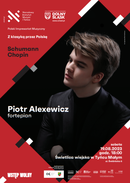 Plakat koncertu Piotra Alexewicza